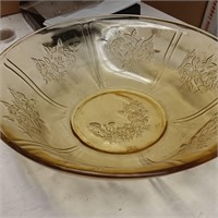 Gold Depression Glass Serving Bowl