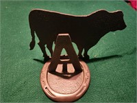 Vtg Cast Iron Cow Stand
