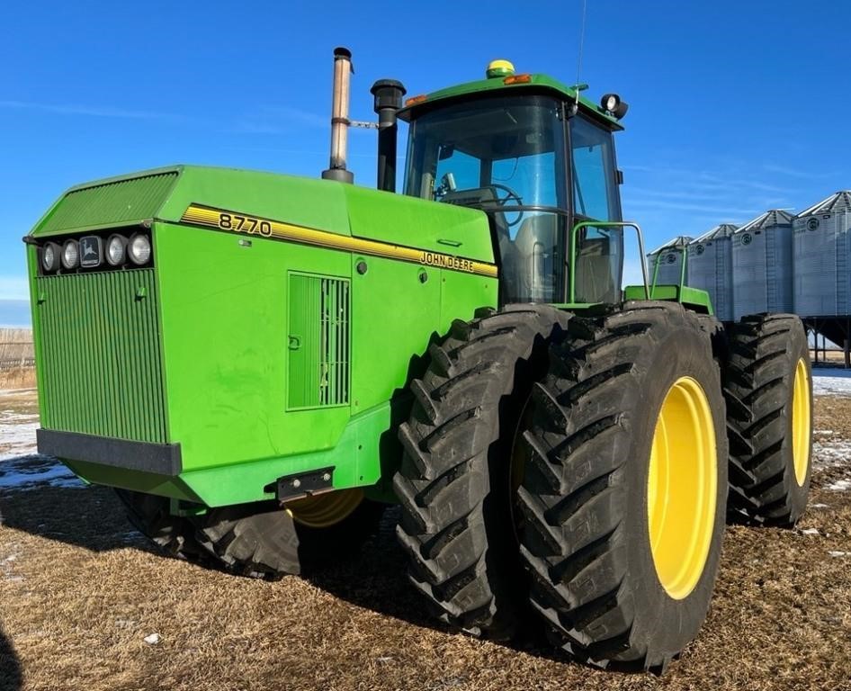 1993 John Deere Model 8770 4WD Tractor. GPS