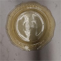 Gold Depression Glass Serving Plate