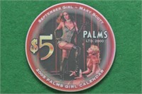2005 Palms Girl Calendar Casino Chip