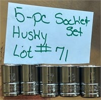 5-pc Husky Socket Set Lot #71
