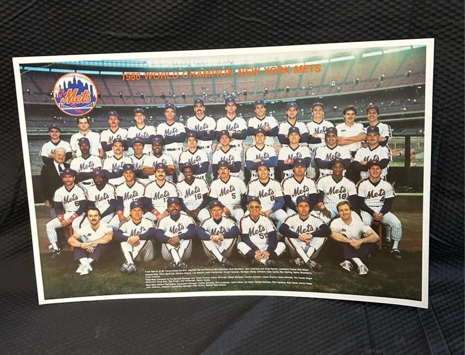 11x17" 1986 New York Mets Championship Team Pic