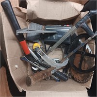 Box lot of hand tools