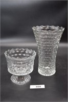 Molded Glass Vase 2pc