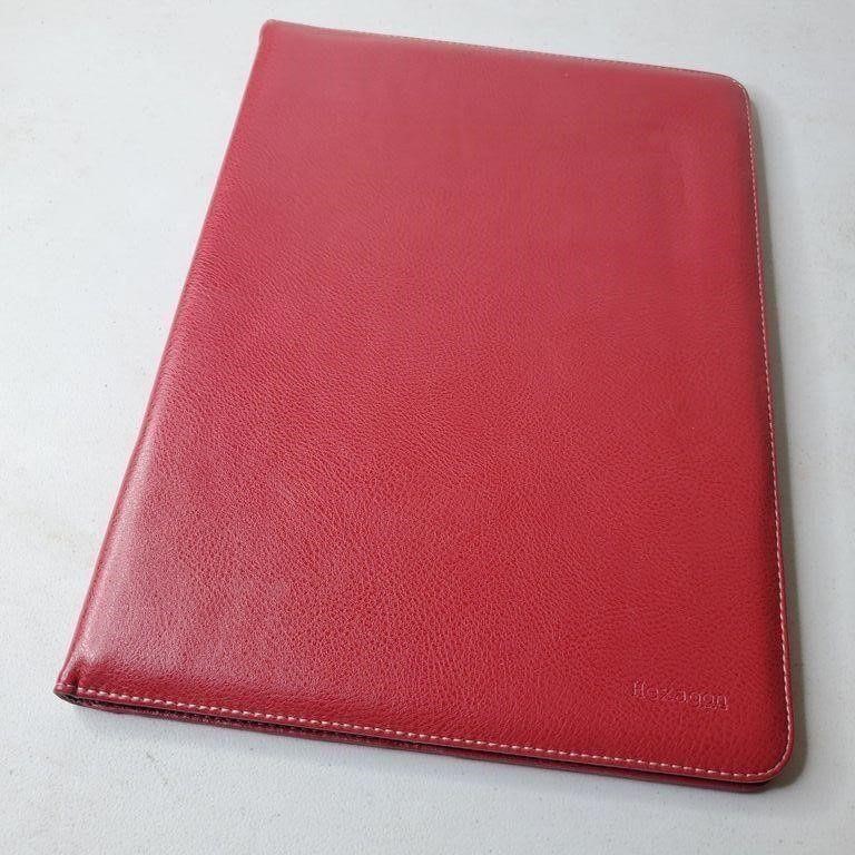 iPad Pro 12.9in Red Leather Tablet Cover Case New