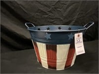 Red, White and Blue Ice Bucket