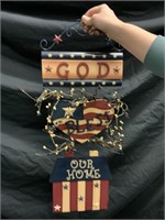 Americana "God Bless Our Home" Plaque