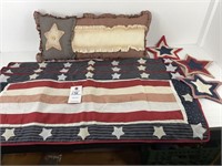 Patriotic Table Runners, Americana Pillow & Stars