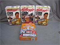 4 NASCAR Collectors Kellogg's Cereal Boxes