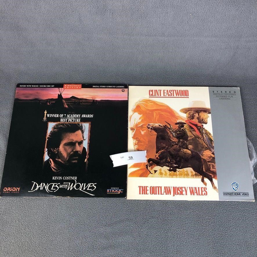Selection of Laserdiscs Costner and Eastwood