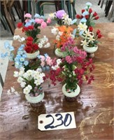 10 - Artificial Flower Arrangements in Ceramic