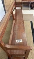 8ft. L Wooden Bench from a Church.  NO SHIPPING