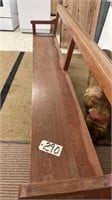 8ft. L Wooden Bench from a Church.  NO SHIPPING