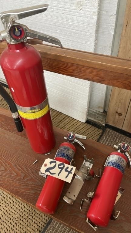 Set of 3 Fire Extinguishers.  NO SHIPPING