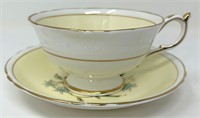 Paragon Cup and Saucer - Yellow w. Floral