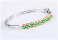 4.8cts Natural Emerald Bracelet 18k gold