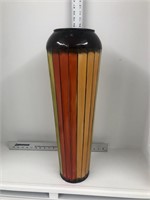 Tall metal vase