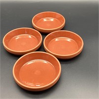 4 Glazed Tera Cotta Trays