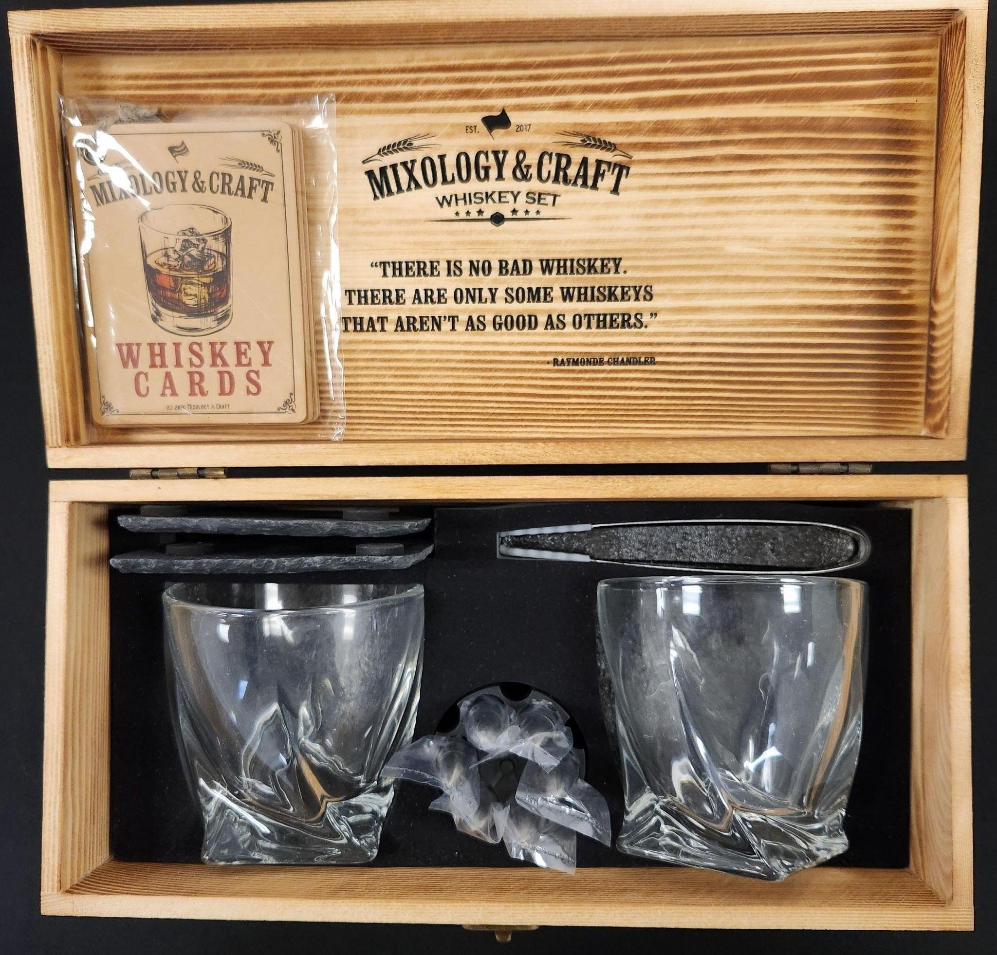 Mixology & Craft Whiskey Stones Gift Set