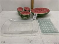 Watermelon Bowl & Dishes
