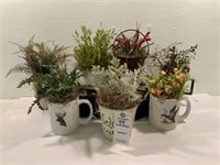 Artificial Plants & Mugs