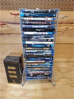 Dvds rack and star Wars vhs