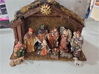 Hand painted nativity set 1 flawed