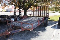 1993 HOS SINGLE AXEL UTILITY TRAILER WITH 12' LONG