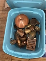 copper housewares lot includes tote & lid