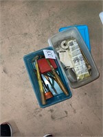 2 small containers of mixed tools
