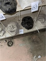 4 sculpture masks 3 damaged * NO SHIPPING*