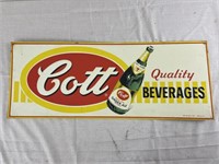 Cott Ginger Ale Tin Advertising Sign
