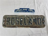 Roseland Amusement Park Sign and Topper