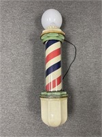 Cast Iron Enameled Wall Hanging Barber Pole