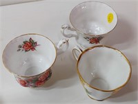 3 Royal Albert Cups