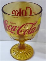 Vintage Amber Glass Coca-Cola Goblet - Scarce