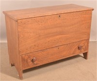 New England Grain-Painted Softwood Blanket Chest.
