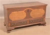 Southeastern PA Chippendale Softwood Dower Chest.