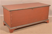 PA Federal Paint-Decorated Softwood Blanket Chest.
