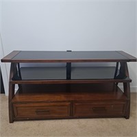 Wood & Glass TV Stand