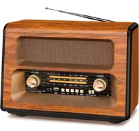 ($109) PRUNUS J-199 Large Retro Vintage Radio, 15W