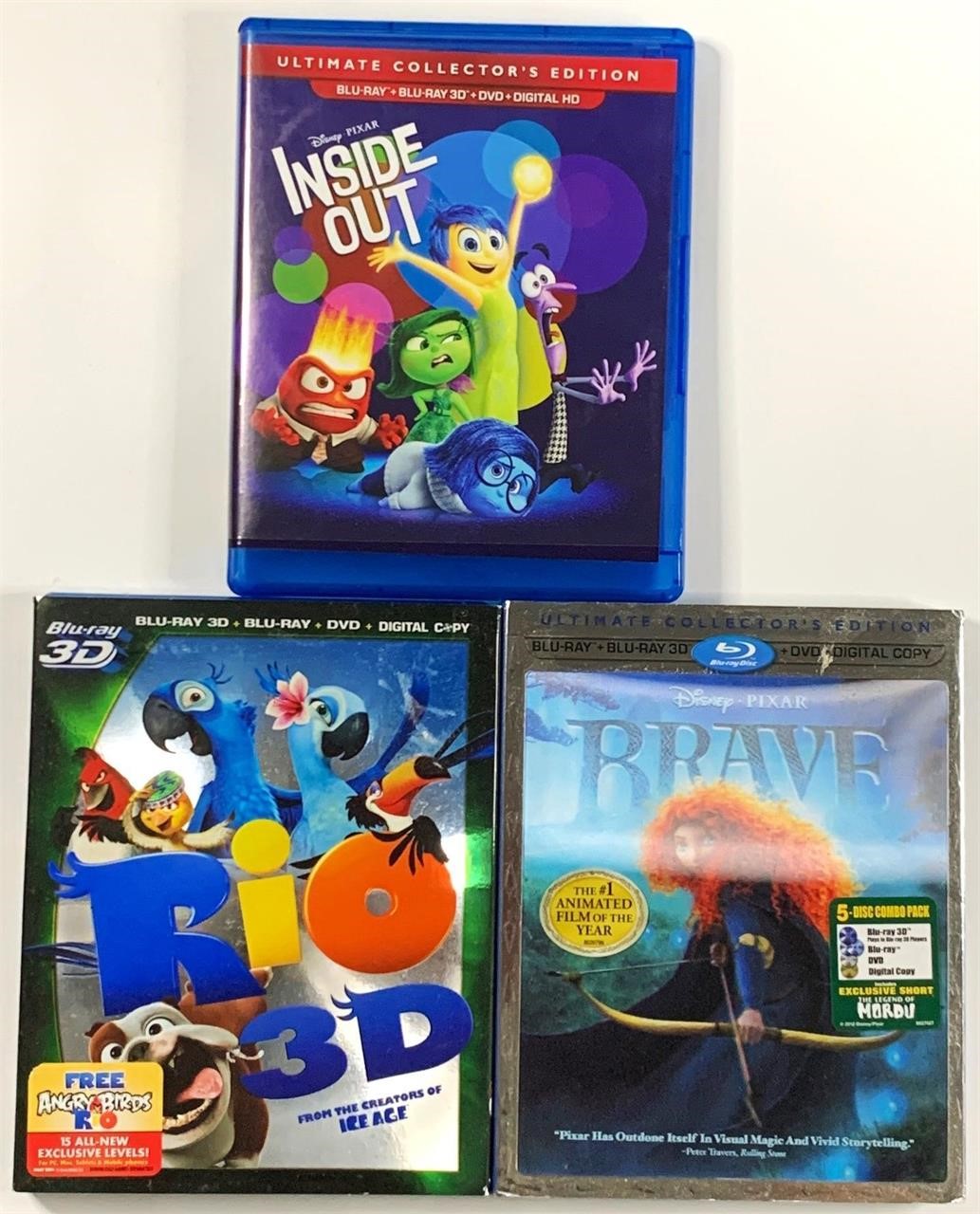 BLU-RAY & 3D Digital HD Discs - 3 Titles