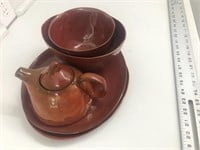 Teapot bowls and plares