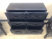 Leatherette chest of drawers