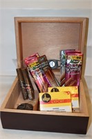 Humidor Supreme Cigar Box w/ Cigars and Cutter