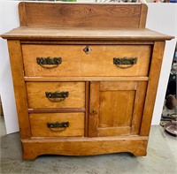 Antique Wood Wash Cabinet