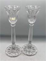 Vintage Oneida Germany Crystal Candlestick Holders
