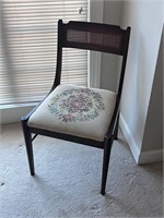 Vintage needlepoint chair mcm