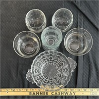 Lot of Glass Cups and Bowls